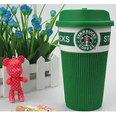 Чашка керамічний кухоль Starbucks Brown Старбакс з термоізоляцією