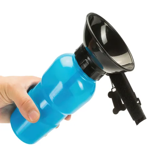 Бутылка поилка для животных PET BOTTLE с тарелкой, 500 мл, разные цвета - фото 4