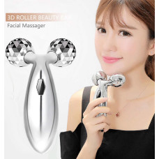 Роліковий ліфтинг масажер для обличчя та тіла 3D Massager Venko, срібло