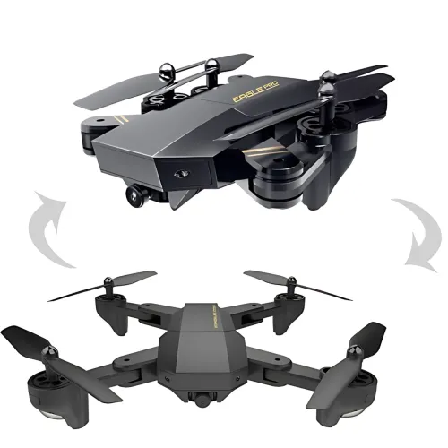 Складаний квадрокоптер Drone S9 PHANTOM Pro з WiFi і HD-камерою 720P, чорний - фото 4
