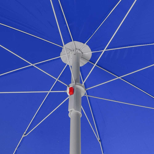 Складной пляжный зонт с телескопической ножкой Umbrella Travel Pro, купол 2 метра, однотонный - фото 4