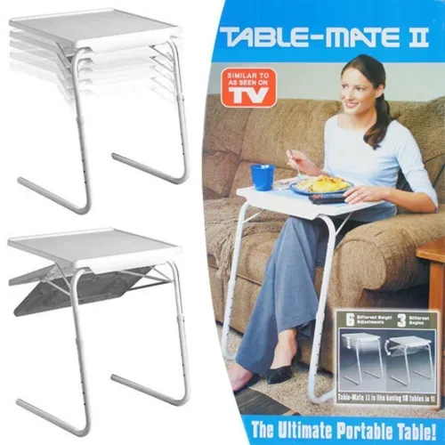 Універсальний складаний стіл Table Mate 2, телескопічний, білий - фото 4