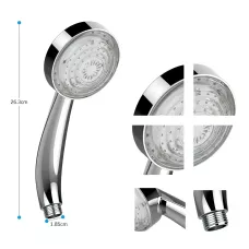 Насадка-лійка для душу LED SHOWER з підсвіткою, 7 кольорів, без батарейок, 9 л/хв