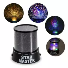 Дитячий нічник-проєктор зоряного неба Star Master, 3 режими роботи, чорний
