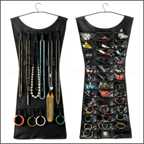 Двусторонний органайзер для хранения украшений Hanging Jewelry Organizer - фото 2
