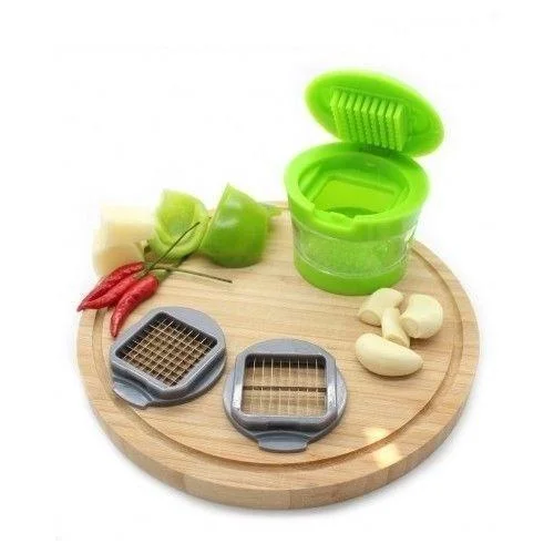 Измельчитель для чеснока чеснокодавка Kitchen&Home Garlic Chopper 2 насадки - фото 4