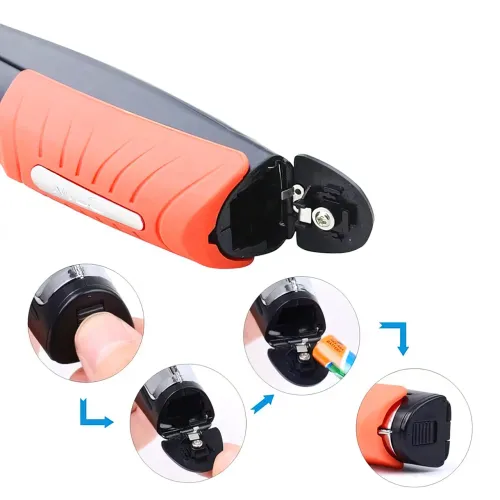 Триммер Micro Touch X-TRIM, 4 насадки, для носа, ушей, бороды, от батарейки ААА - фото 11