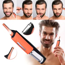 Тример Micro Touch X-TRIM, 4 насадки, для носа, вух, бороди, від батарейки ААА