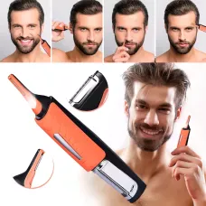 Тример Micro Touch X-TRIM, 4 насадки, для носа, вух, бороди, від батарейки ААА