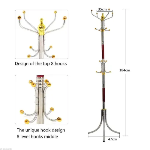 Напольная Вешалка для Одежды Тренога Coat Rack 16 Крючков - фото 2