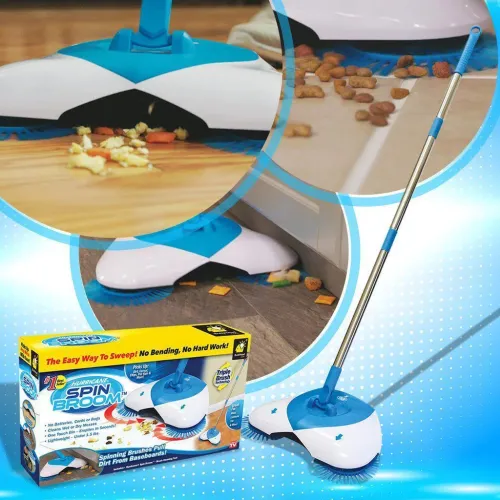 Механическая щётка веник швабра для уборки пола Hurricane Spin Broom - фото 4