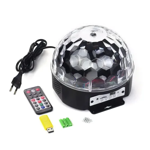 Диско-шар Magic Ball Light з плеєром, mp3, USB, 6 кольорів, з пультом ДК, 20 Вт - фото 4