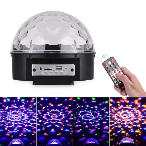 Диско-шар Magic Ball Light з плеєром, mp3, USB, 6 кольорів, з пультом ДК, 20 Вт