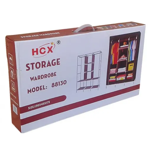 Шафа тканинний HCX на 3 секції 88130 bordo 130х45х175 см - фото 5