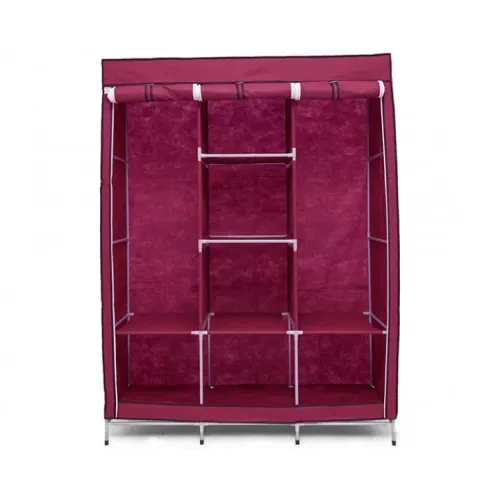 Шафа тканинний HCX на 3 секції 88130 bordo 130х45х175 см - фото 4