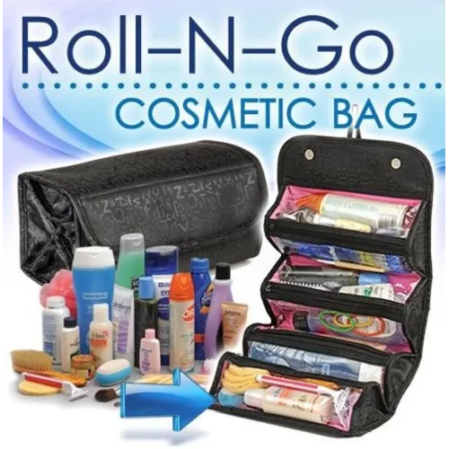 Органайзер-косметичка для косметики Roll and Pack, органайзер для хранения косметики, удобная косметичка