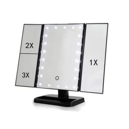 Зеркало с подсветкой MAGIC MAKEUP MIRROR тройное 22 LED - фото 2