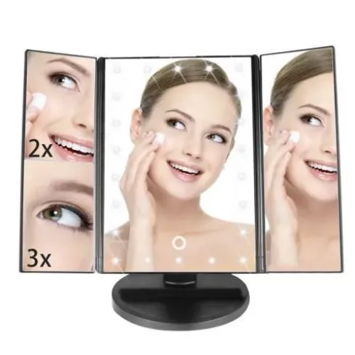 Зеркало с подсветкой MAGIC MAKEUP MIRROR тройное 22 LED