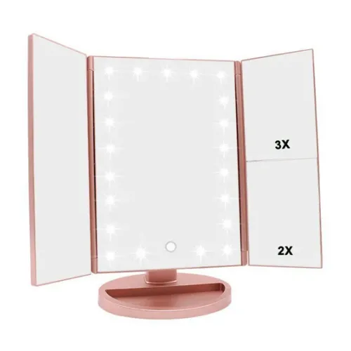 Зеркало с подсветкой MAGIC MAKEUP MIRROR тройное 22 LED - фото 5