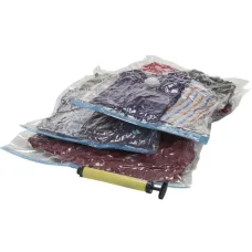 Вакуумный пакет для переезда и хранения вещей Vacum Bag 50*60 см с клапаном для пылесоса, прозрачный