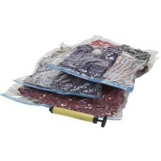 Вакуумный пакет для переезда и хранения вещей Vacum Bag 50*60 см с клапаном для пылесоса, прозрачный