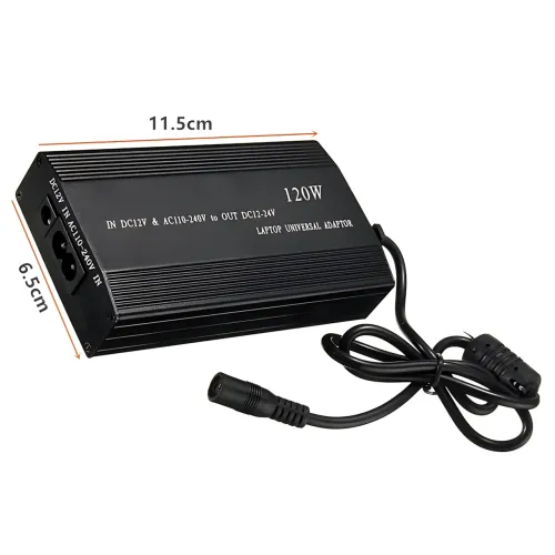Універсальна зарядка для ноутбуків із прикурювачем DC 12-24V, 120W, 8 насадок - фото 9