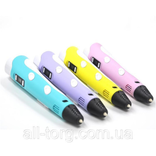 Детская 3D ручка 3D PEN 2 MYRIWELL, керамический носик, экран, 10м пластика, разные цвета - фото 2