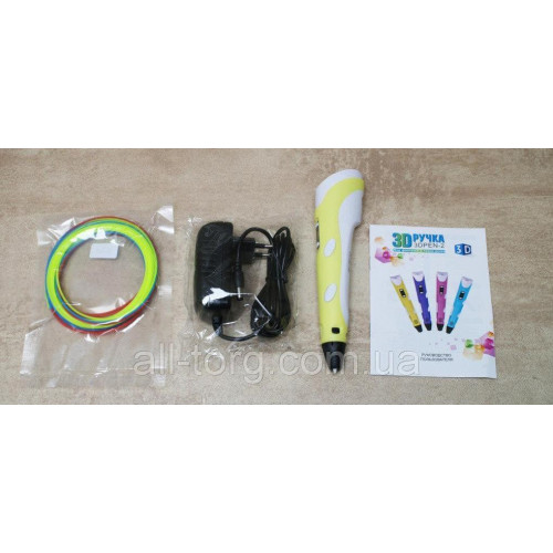 Детская 3D ручка 3D PEN 2 MYRIWELL, керамический носик, экран, 10м пластика, разные цвета - фото 5