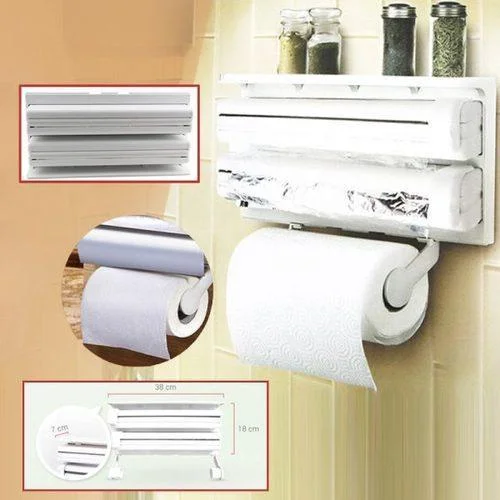 Тройной органайзер для кухни TRIPLE PAPER DISPENSER для фольги, пищевой пленки, бумажных полотенец - фото 2
