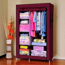 Складаний тканинний шафа 6 відділень HCX Storage Wardrobe коричневий