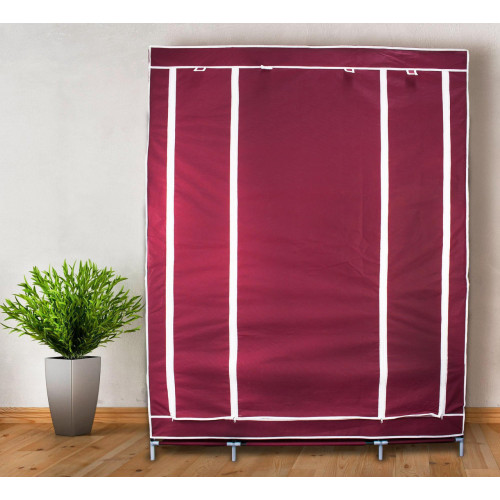 Складаний тканинний шафа 6 відділень HCX Storage Wardrobe коричневий - фото 4