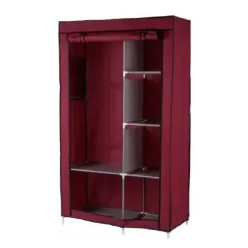 Складаний тканинний шафа 6 відділень HCX Storage Wardrobe коричневий - фото 2