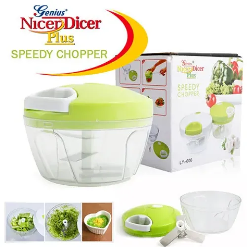 Ручний подрібнювач Nicer Dicer Speedy Chopper для овочів та фруктів. Зелений - фото 3