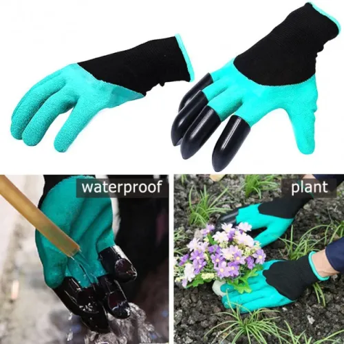 Резиновые перчатки с когтями для сада и огорода Garden Genie Gloves - фото 2