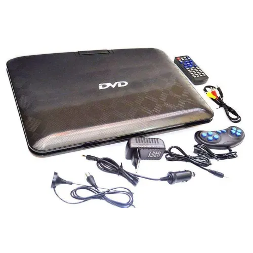 Портативний DVD програвач 20 дюймів c DVB T2 OPERA NS-1580 T2, з акумулятором, Чорний - фото 5