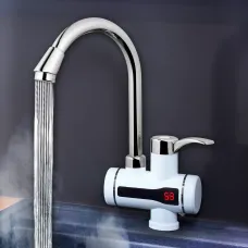Цифровой мгновенный водонагреватель Pro Delimano с экраном, 3кВт, белый