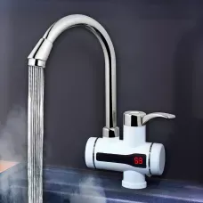 Цифровой мгновенный водонагреватель Pro Delimano с экраном, 3кВт, белый