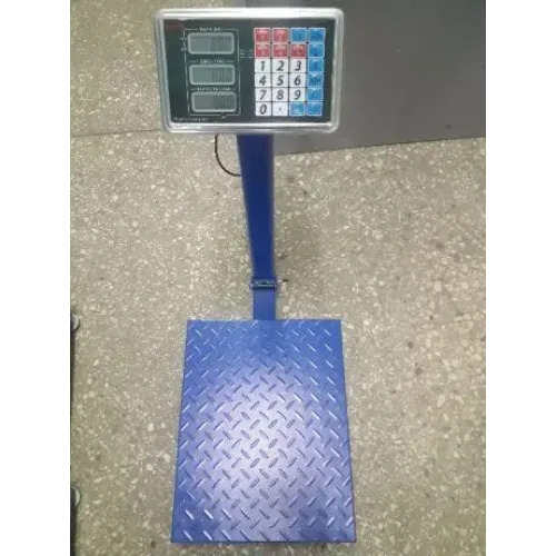 Напольные торговые весы ACS до 150 kg  30*40 cм  кг усиленные металлическая голова 6v - фото 3