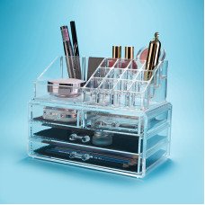 Настольный акриловый органайзер для косметики Cosmetic Storage Box 4 ящика