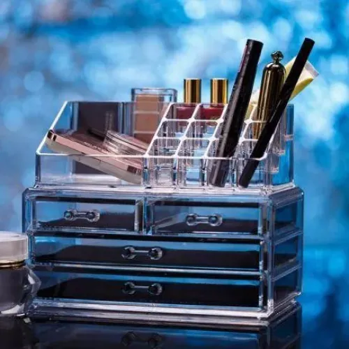 Настільний акриловий органайзер для косметики Cosmetic Storage Box 4 ящики - фото 2