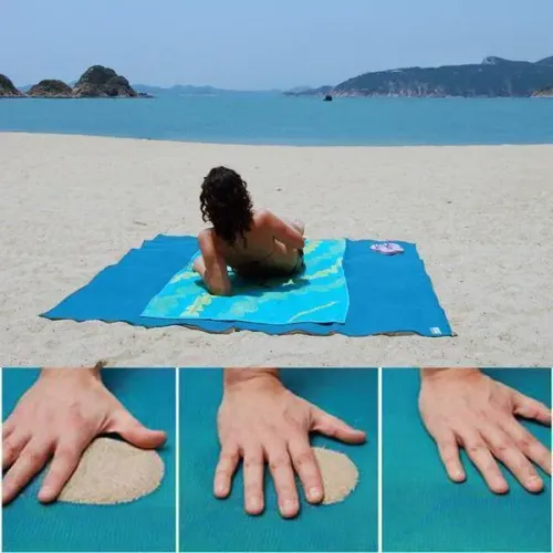 Анти-песок коврик для пляжа Sand Free MAT 200*150 см, разные цвета - фото 3