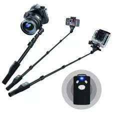 Монопод bluetooth телескопічний YUNGTUNG YT-1288, знімний пульт, чорний