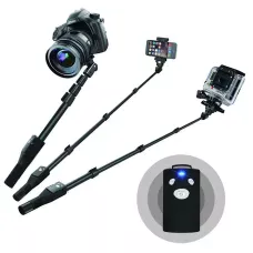 Монопод bluetooth телескопічний YUNGTUNG YT-1288, знімний пульт, чорний