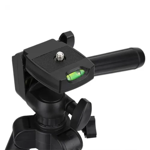 Штатив для відеотехніки і смартфона з рівнем TRIPOD TF-3120, розкладний, чорний - фото 2