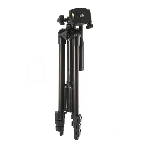 Штатив для відеотехніки і смартфона з рівнем TRIPOD TF-3120, розкладний, чорний - фото 5