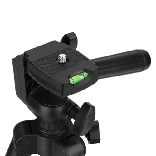 Штатив для відеотехніки і смартфона з рівнем TRIPOD TF-3120, розкладний, чорний - фото 2