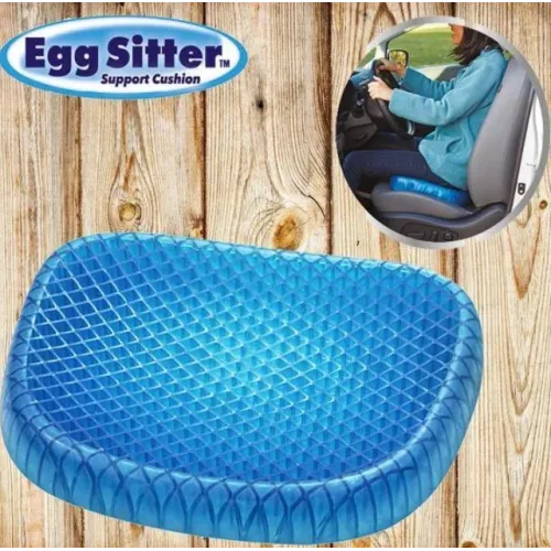 Гелева подушка Egg sitter ортопедична для зняття навантаження з хребта, синій колір - фото 2
