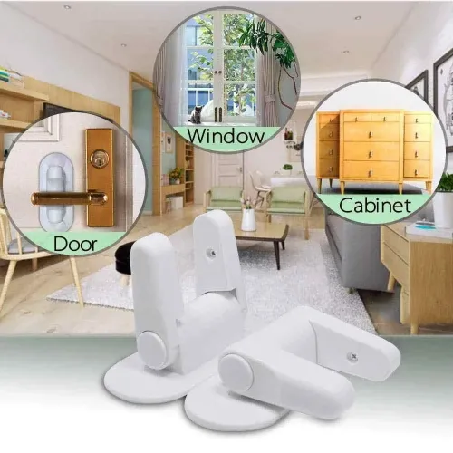 Универсальный детский замок Door Lever Lock для ручек , 2шт в комплекте, универсальный, белый - фото 2