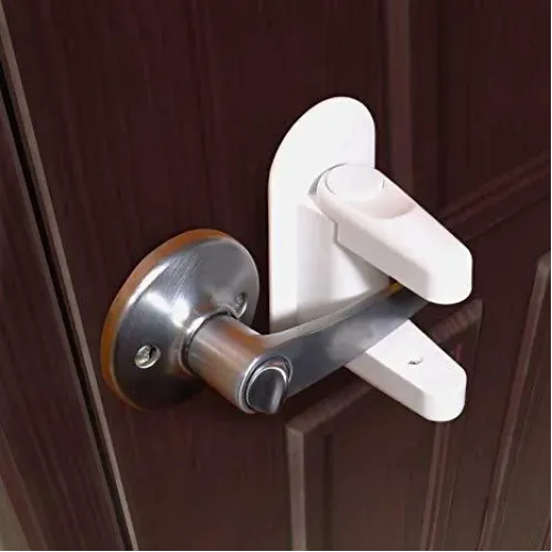 Универсальный детский замок Door Lever Lock для ручек , 2шт в комплекте, универсальный, белый