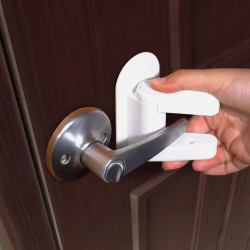 Универсальный детский замок Door Lever Lock для ручек , 2шт в комплекте, универсальный, белый - фото 7